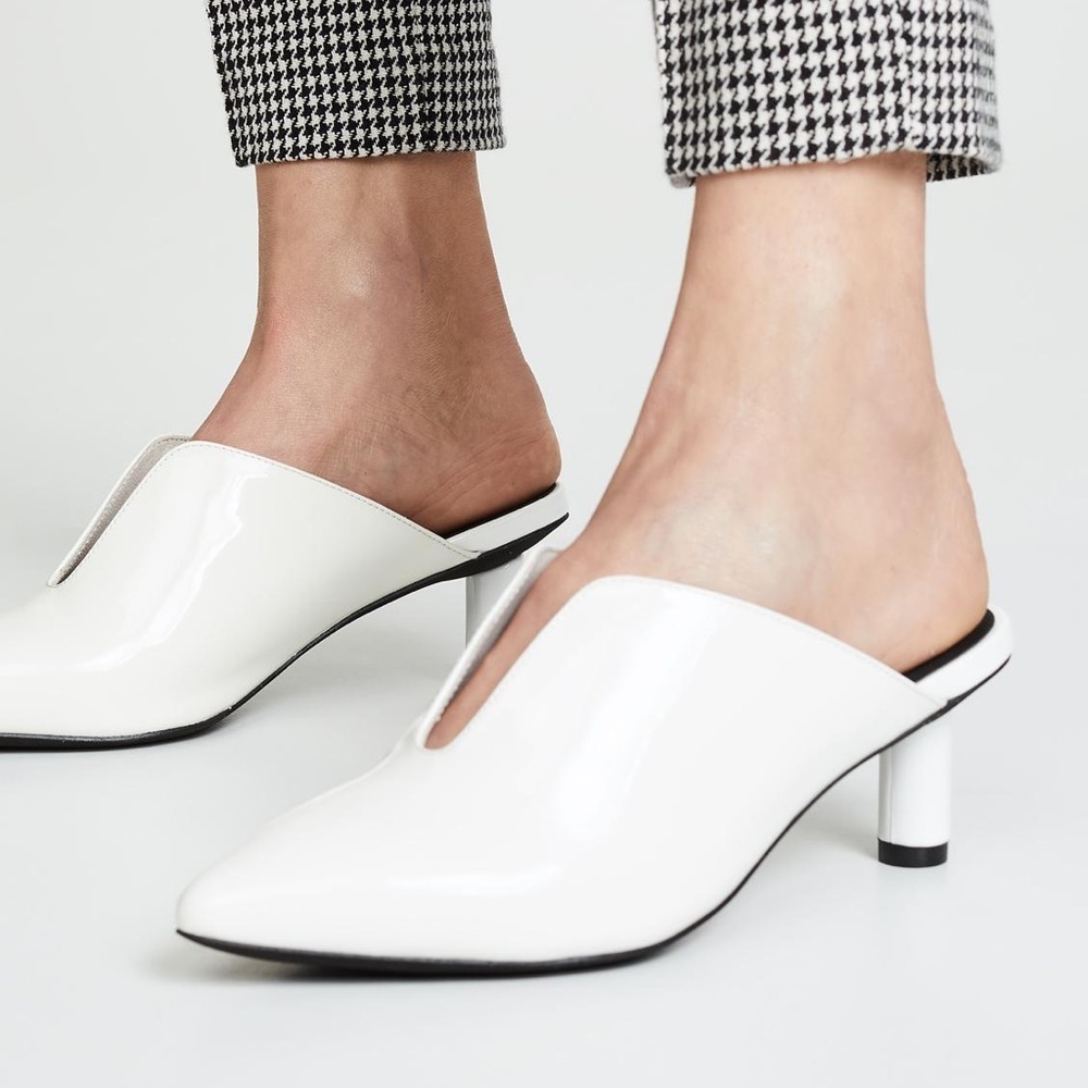Jeffrey Campbell Saltaire White Patent Point Mules